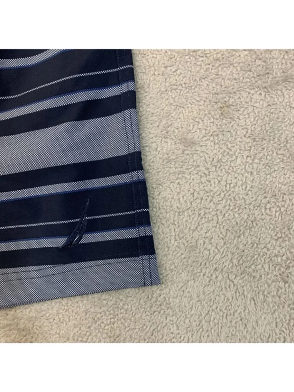 NWT Nautica Men's S Blue Classic Fit Swim Trunks With UPF Protection & Quick-Dry